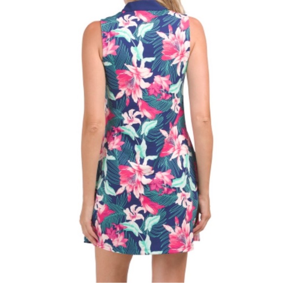 Tommy Bahama Womens Floral Sleeveless UPF 50 Racquet & Paddle Dress NEW - Picture 2 of 16